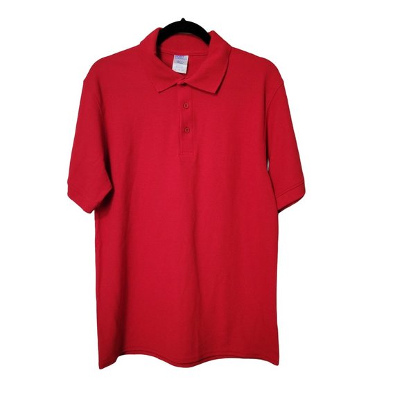 Port & Company Red Short Sleeve Collared Polo Shirt Women's Size M 1075 - Picture 1 of 5